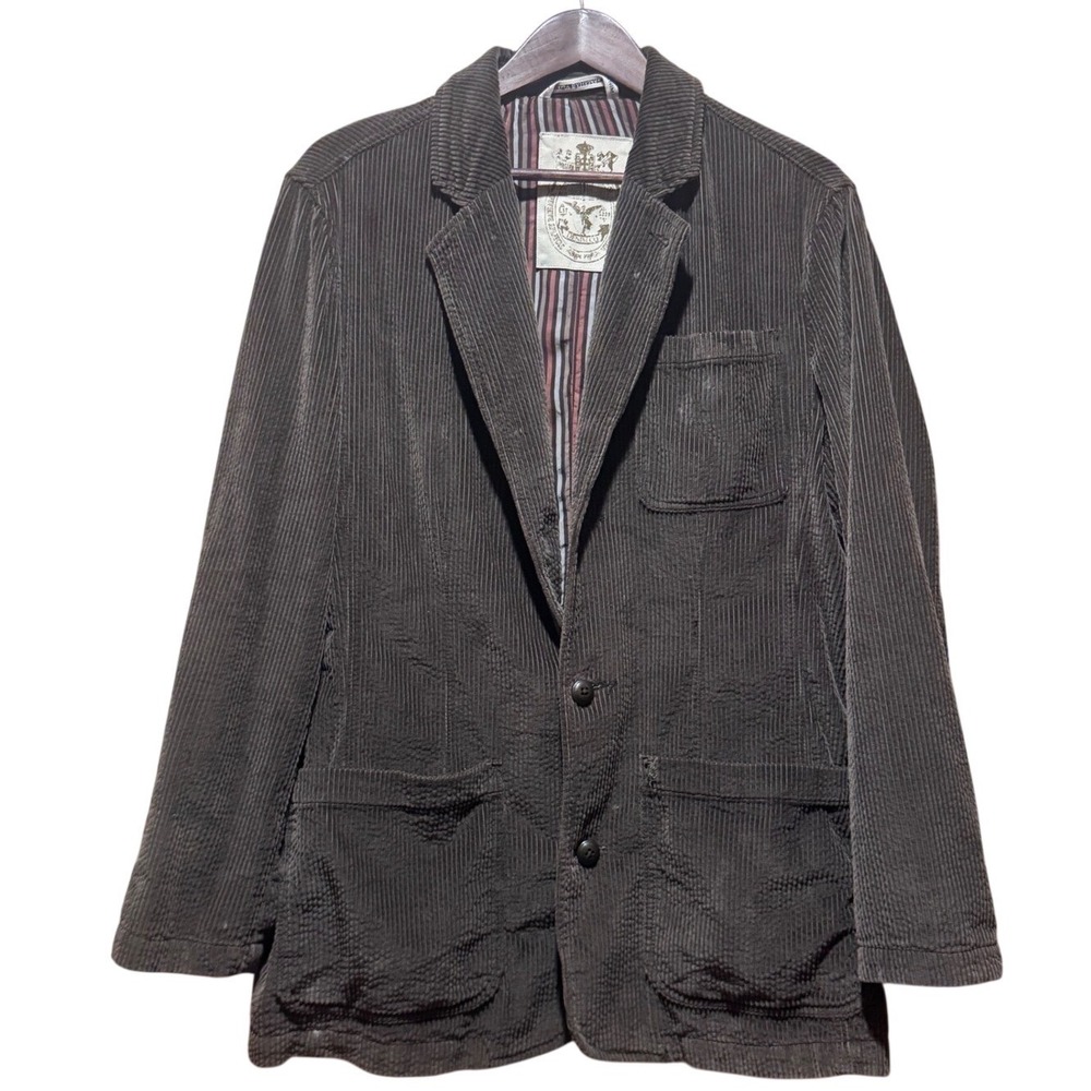 Tommy‎ Bahama Corduroy Blazer Jacket Medium Brown Button Front Lined VTG